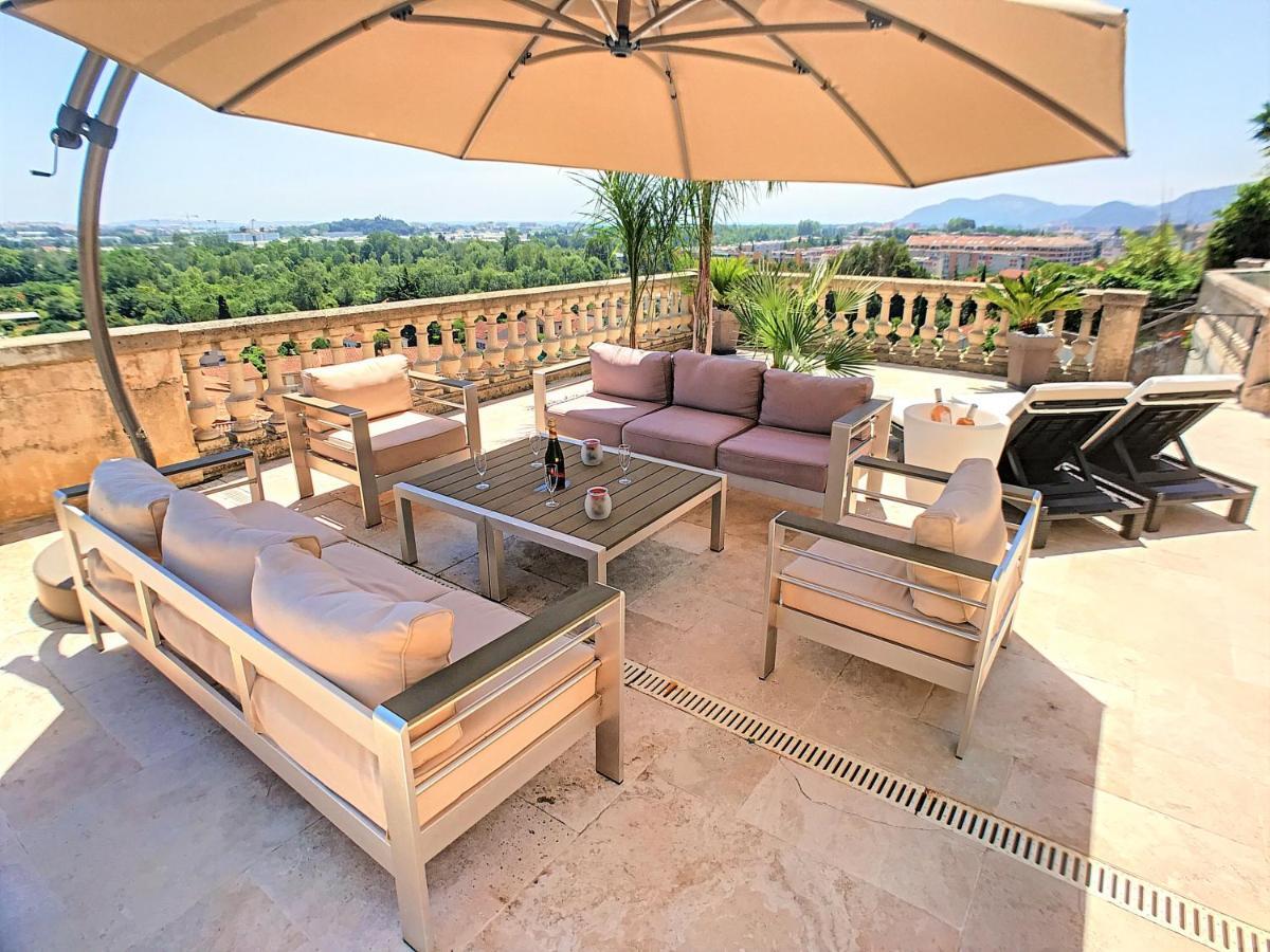 3 Bedrooms Villa Near Cannes - Pool & Jacuzzi - Sea View Mandelieu Eksteriør billede