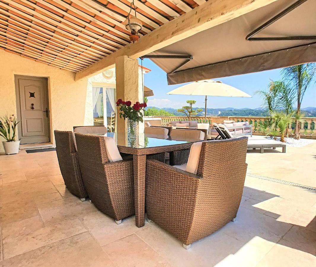 3 Bedrooms Villa Near Cannes - Pool & Jacuzzi - Sea View Mandelieu Eksteriør billede