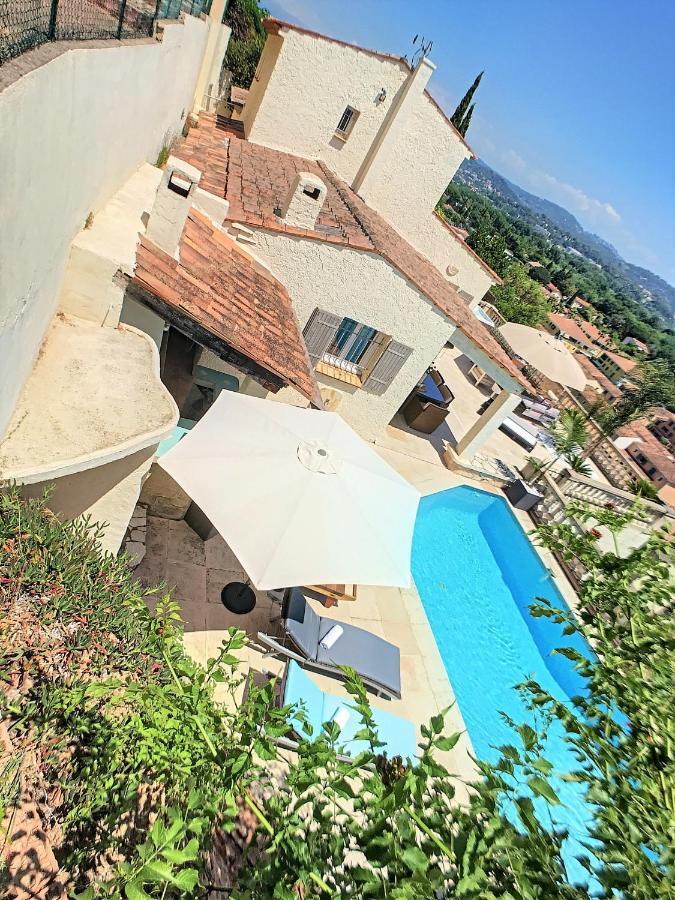 3 Bedrooms Villa Near Cannes - Pool & Jacuzzi - Sea View Mandelieu Eksteriør billede