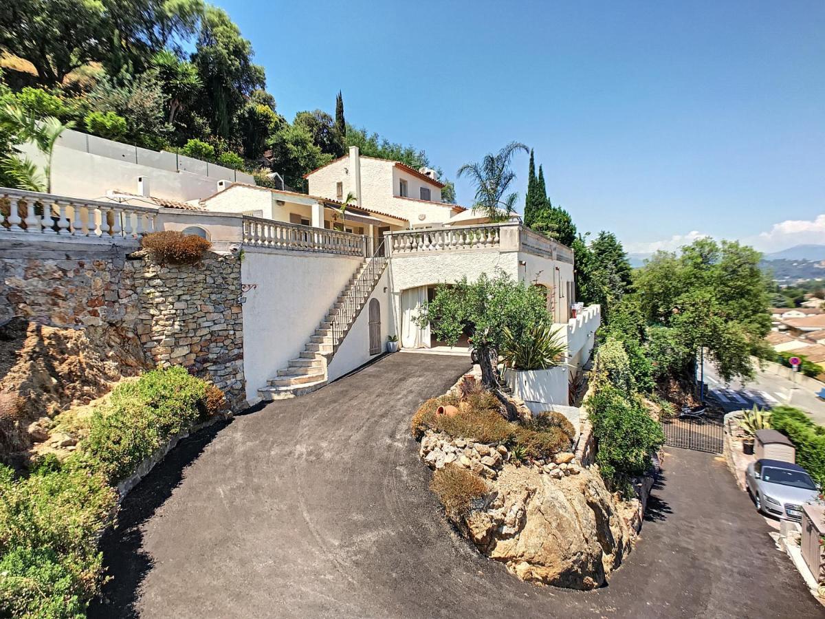3 Bedrooms Villa Near Cannes - Pool & Jacuzzi - Sea View Mandelieu Eksteriør billede