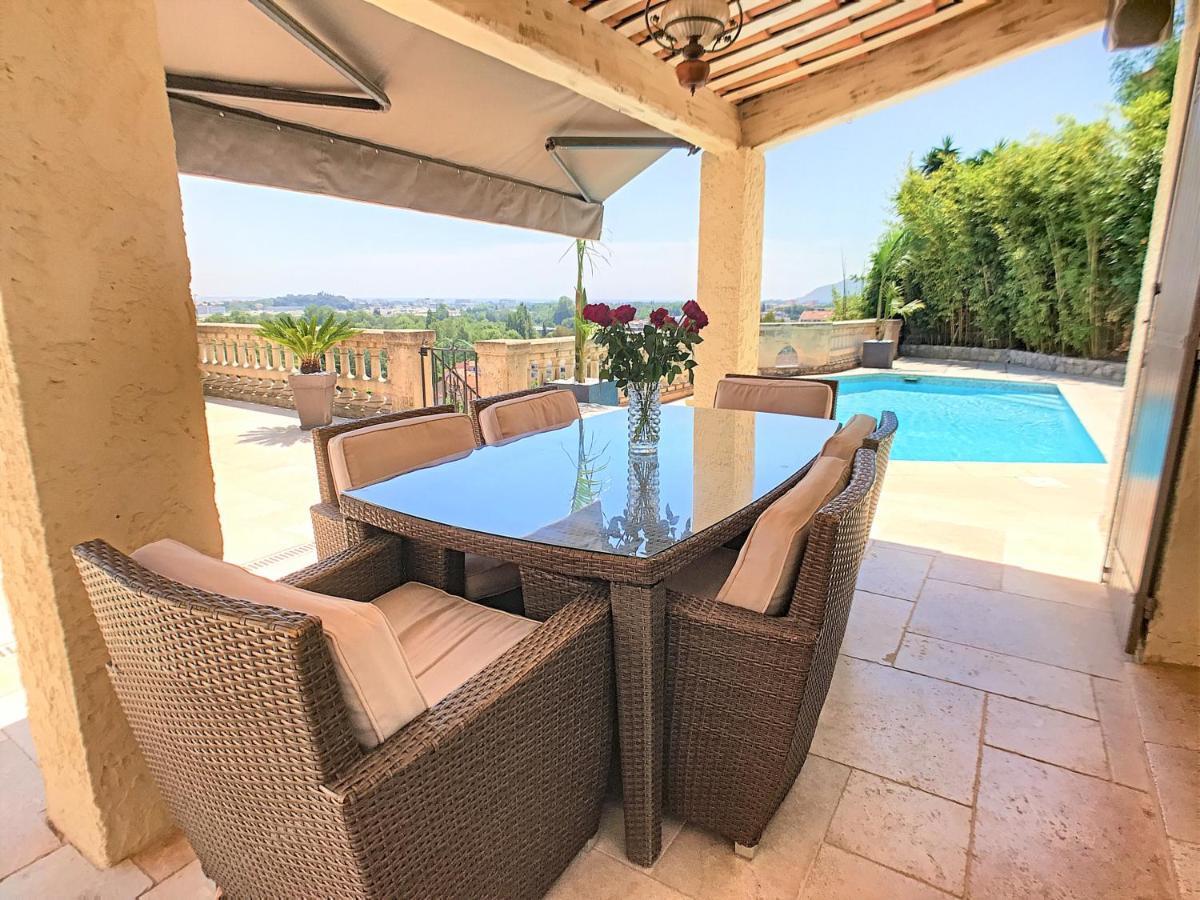 3 Bedrooms Villa Near Cannes - Pool & Jacuzzi - Sea View Mandelieu Eksteriør billede