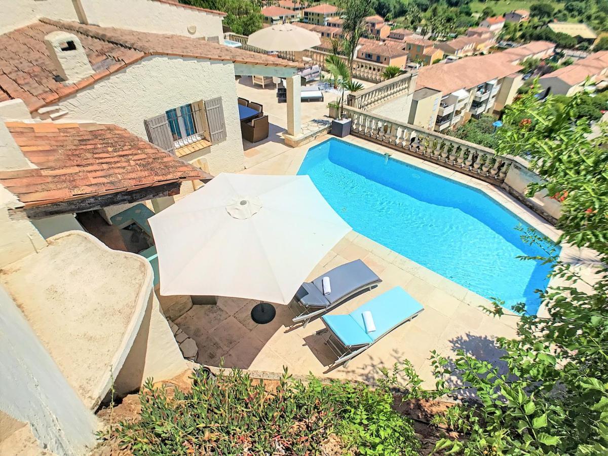 3 Bedrooms Villa Near Cannes - Pool & Jacuzzi - Sea View Mandelieu Eksteriør billede