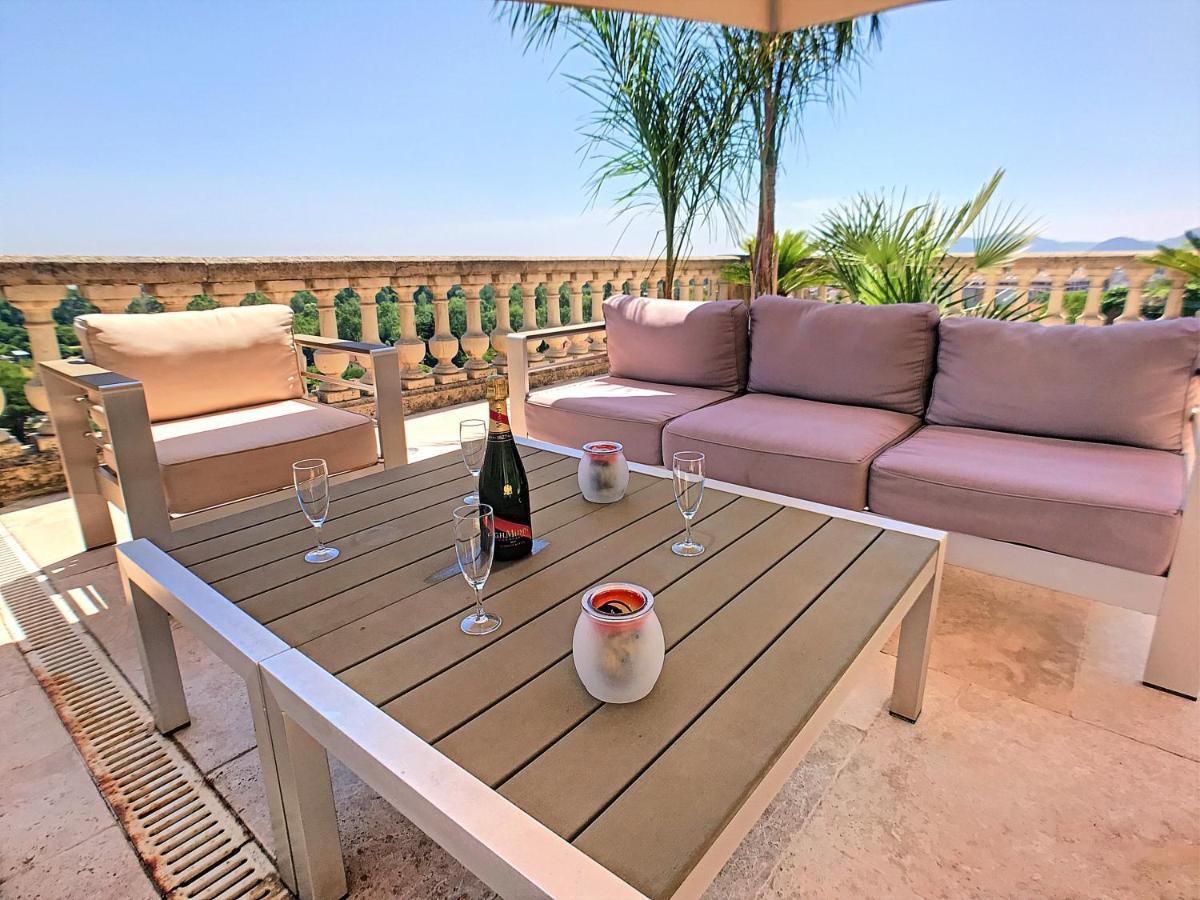 3 Bedrooms Villa Near Cannes - Pool & Jacuzzi - Sea View Mandelieu Eksteriør billede