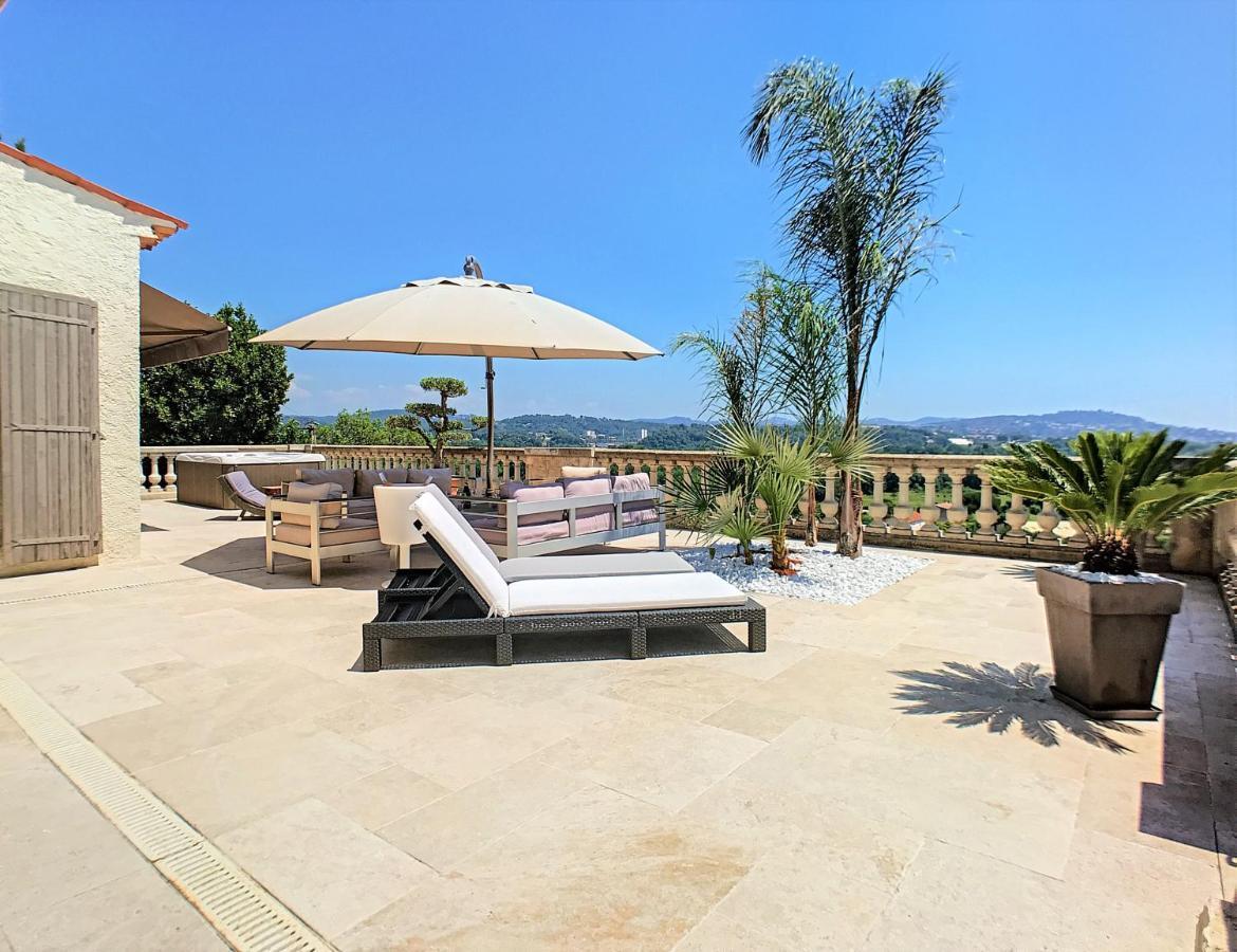 3 Bedrooms Villa Near Cannes - Pool & Jacuzzi - Sea View Mandelieu Eksteriør billede